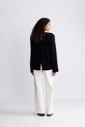 Yasbabette Ls O-Neck Knit Pullover - Black