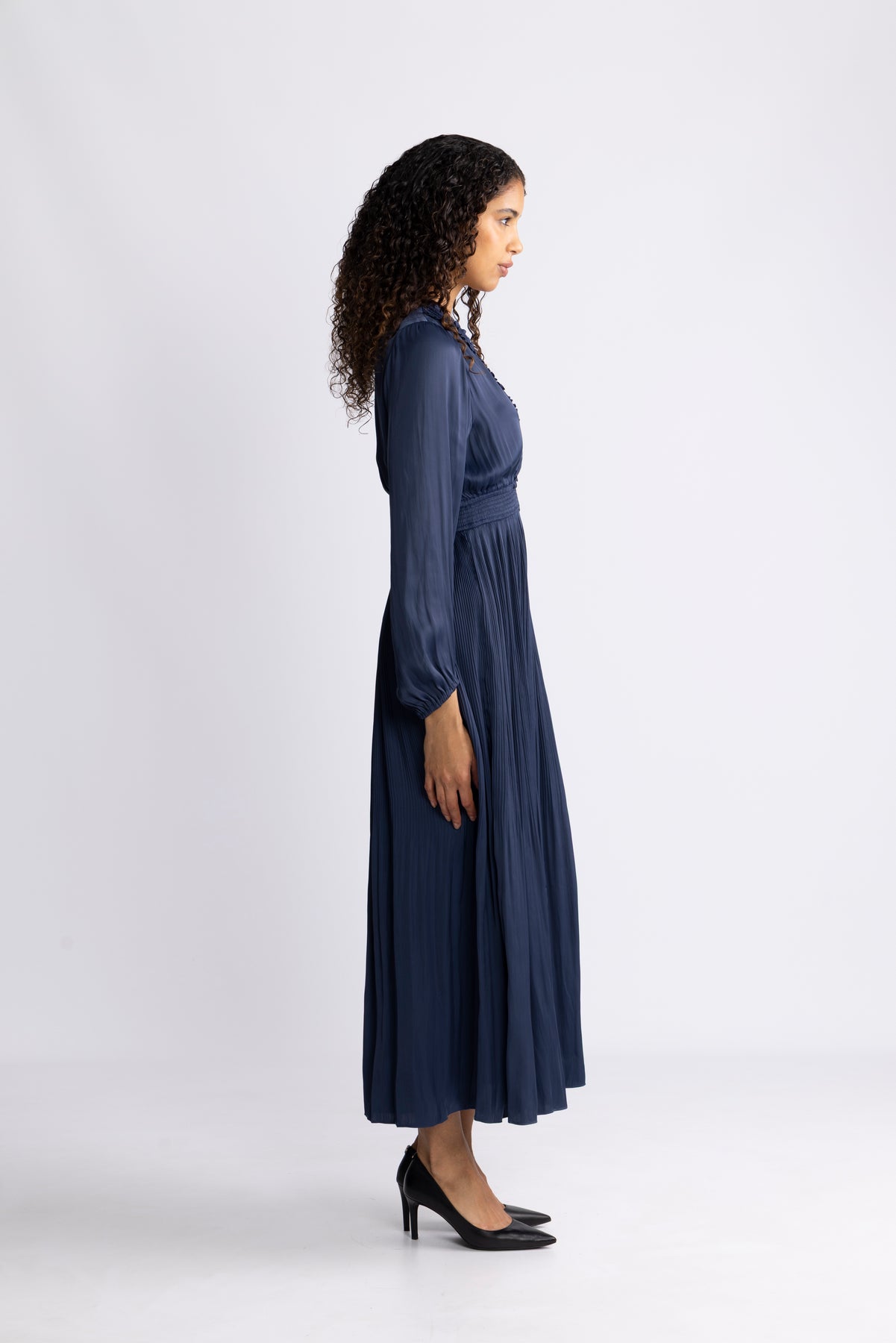 Alisson Solid Dress - Navy