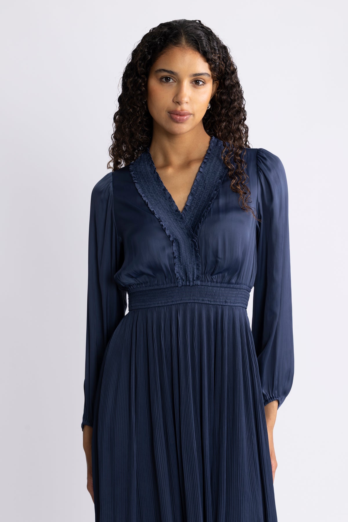 Alisson Solid Dress - Navy