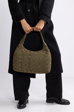 Big Dandy Braided Suede - Dark Olive W. Gold