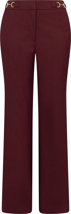 Quartier Mid-Rise Pants - Bordeaux