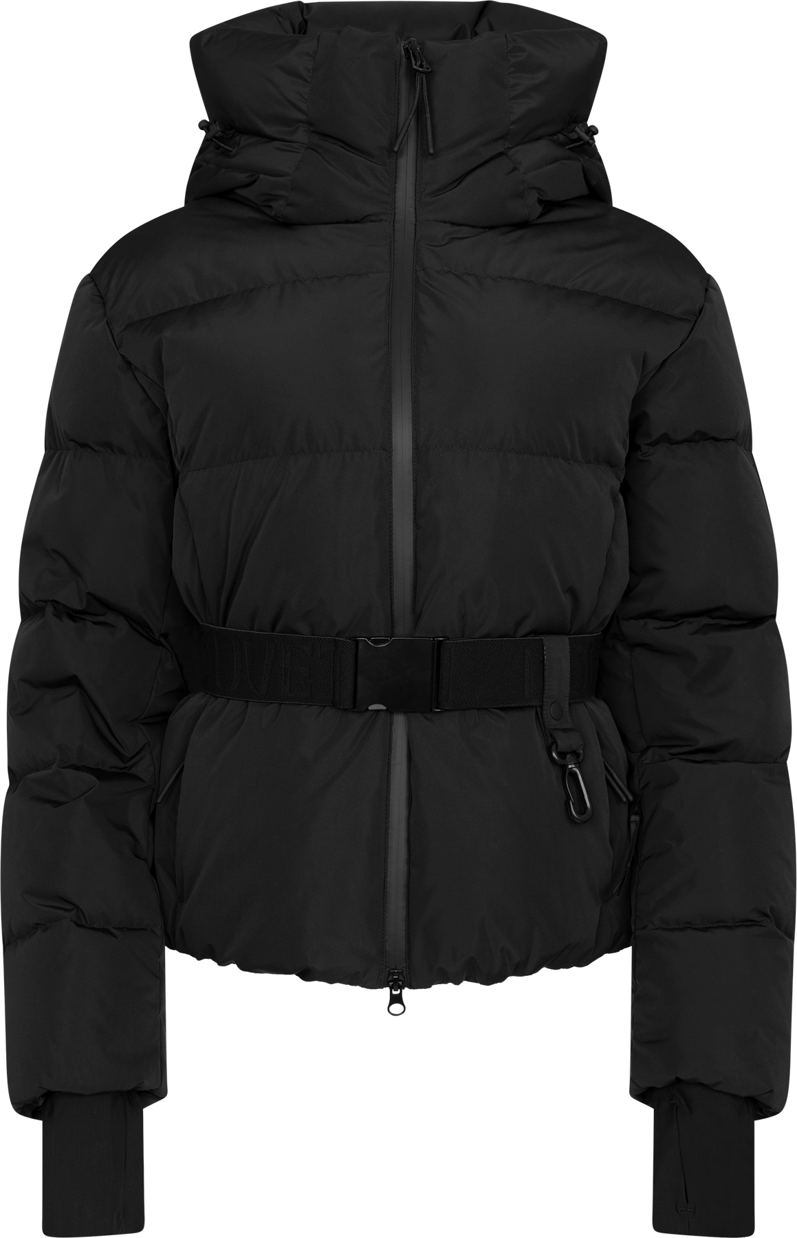 Emily Down Belt Jacket - Black