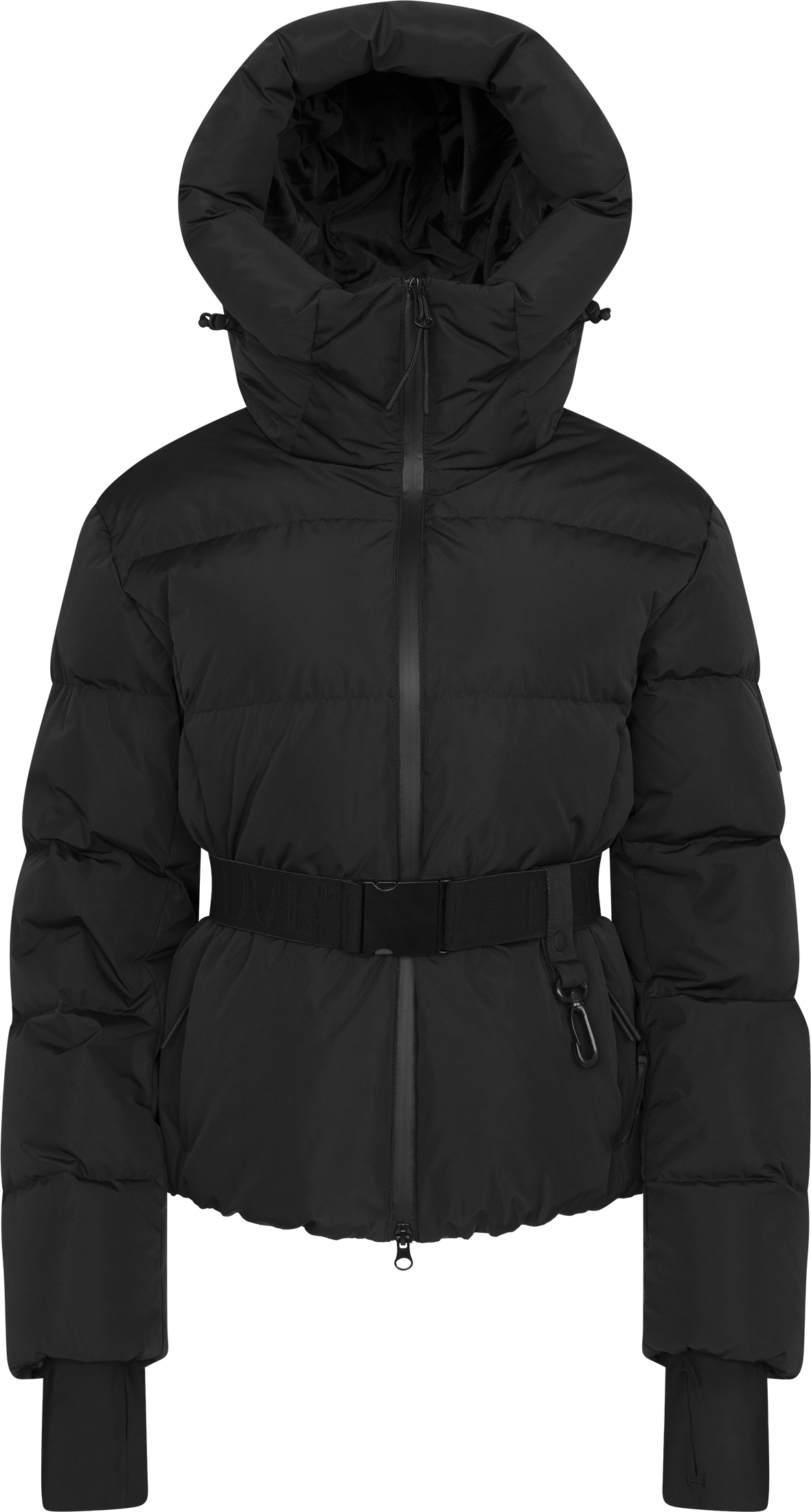 Emily Down Belt Jacket - Black