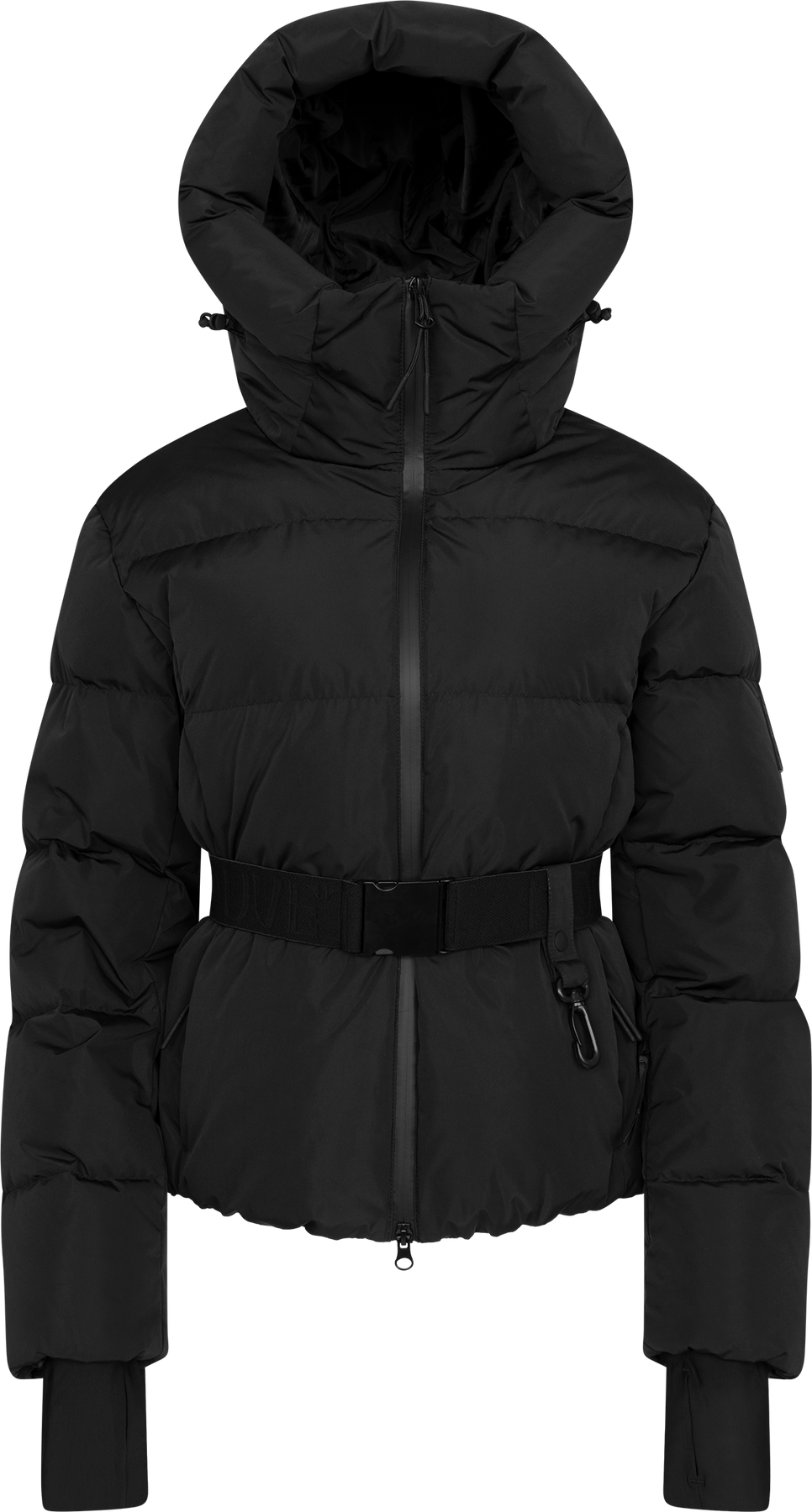 Emily Down Belt Jacket - Black