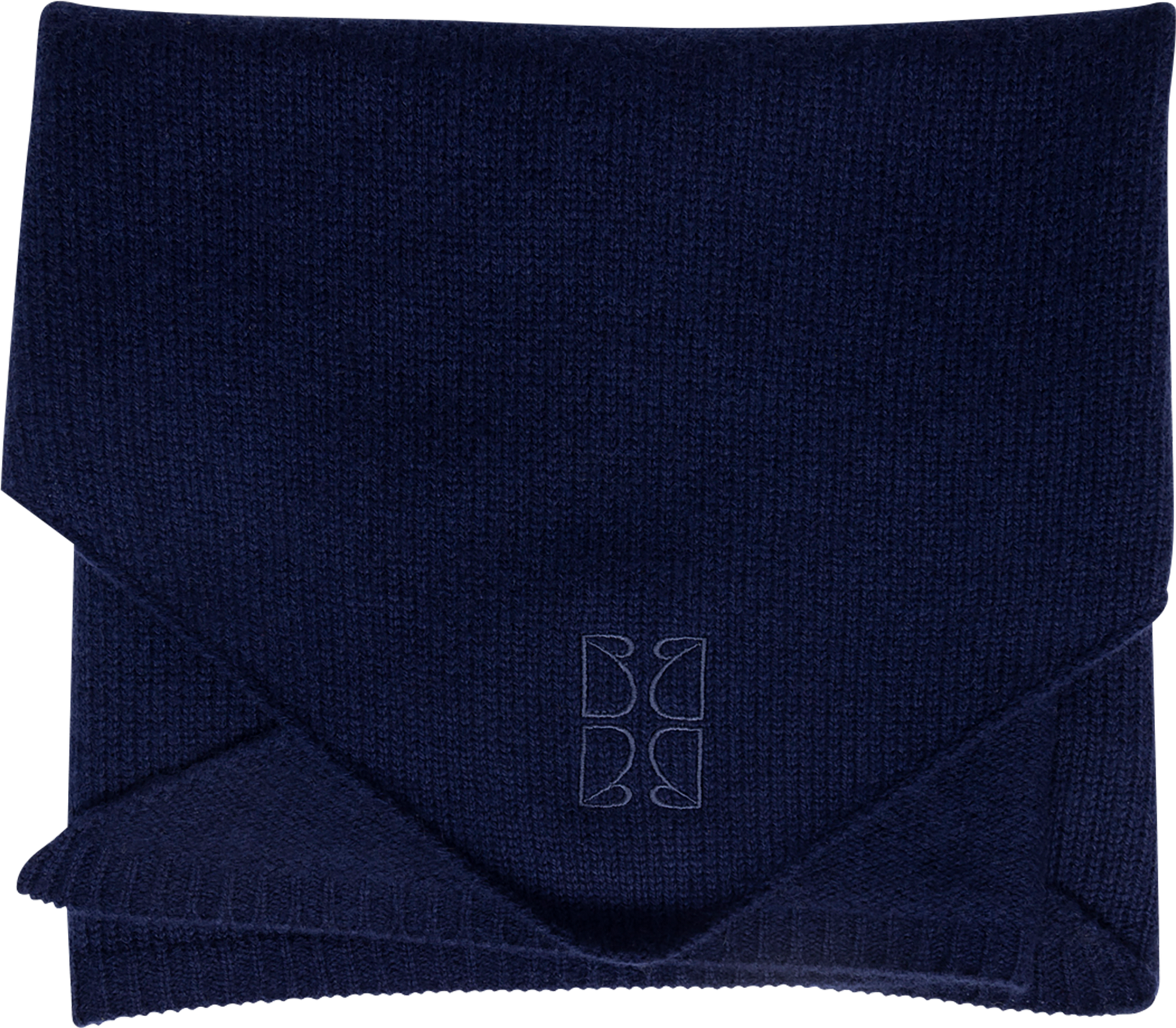 Victoria Wool Cashmere Scarf - Navy