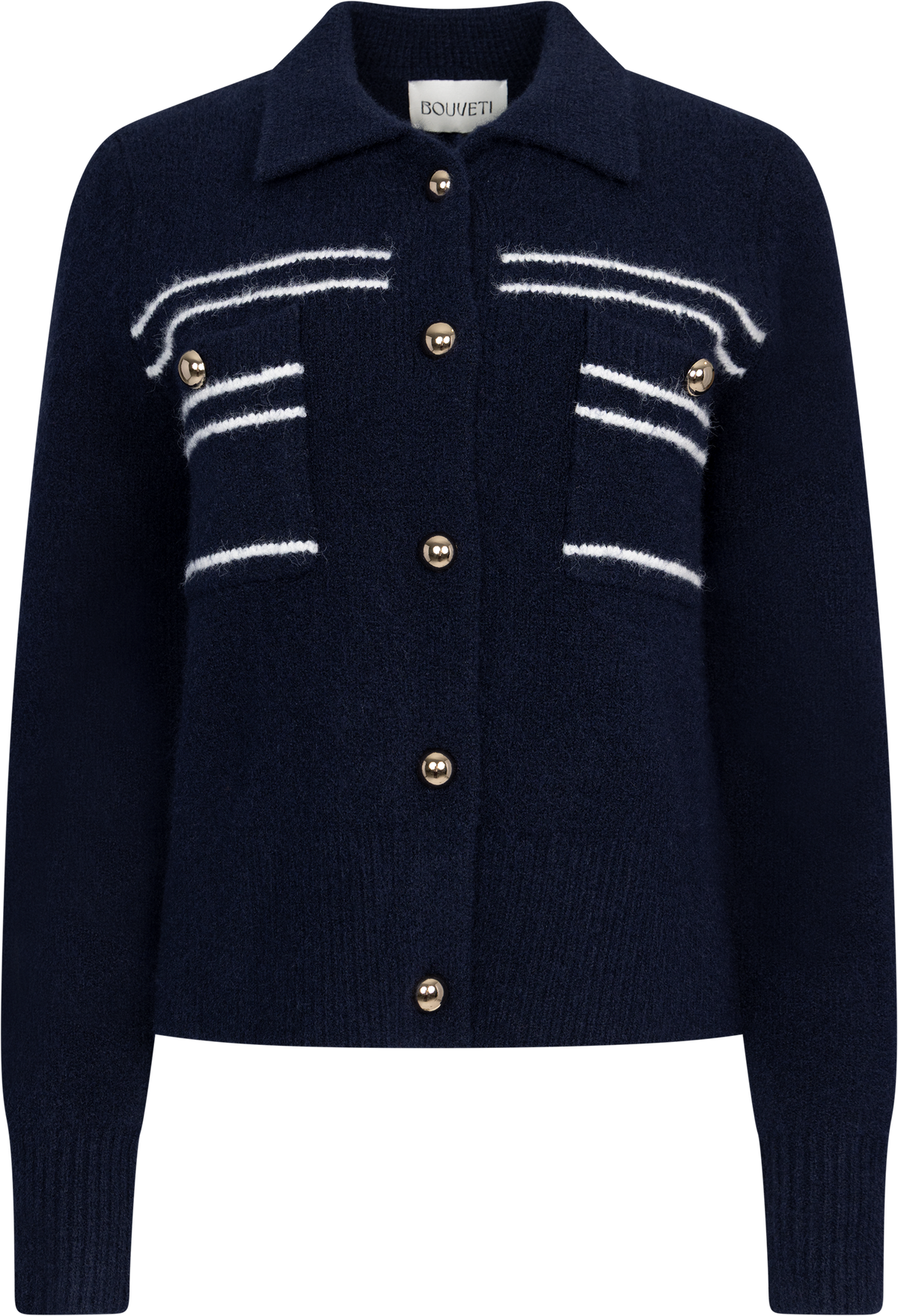 Lisa Stitch Pocket Cardigan - Navy