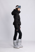 Emily Down Belt Jacket - Black