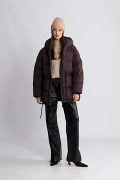 Pernille Down Puffer Jacket - Brown