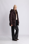 Pernille Down Puffer Jacket - Brown