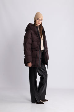 Pernille Down Puffer Jacket - Brown