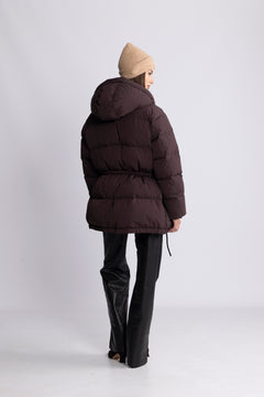 Pernille Down Puffer Jacket - Brown