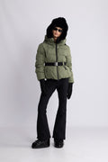 Emily Down Belt Jacket - Green