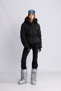 Emily Down Belt Jacket - Black