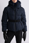Emily Down Belt Jacket - Navy