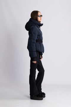 Emily Down Belt Jacket - Navy