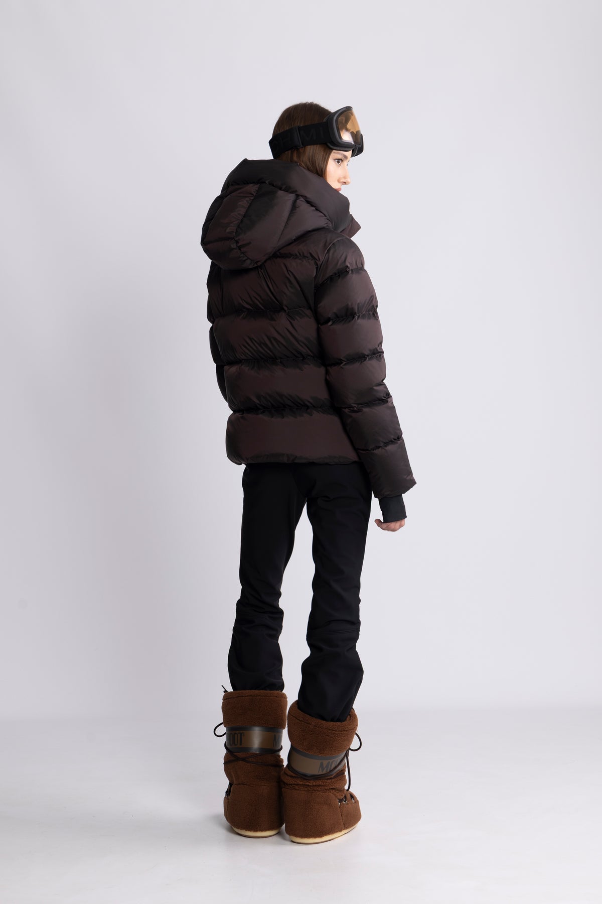 Angelika Down Puffer Jacket - Brown