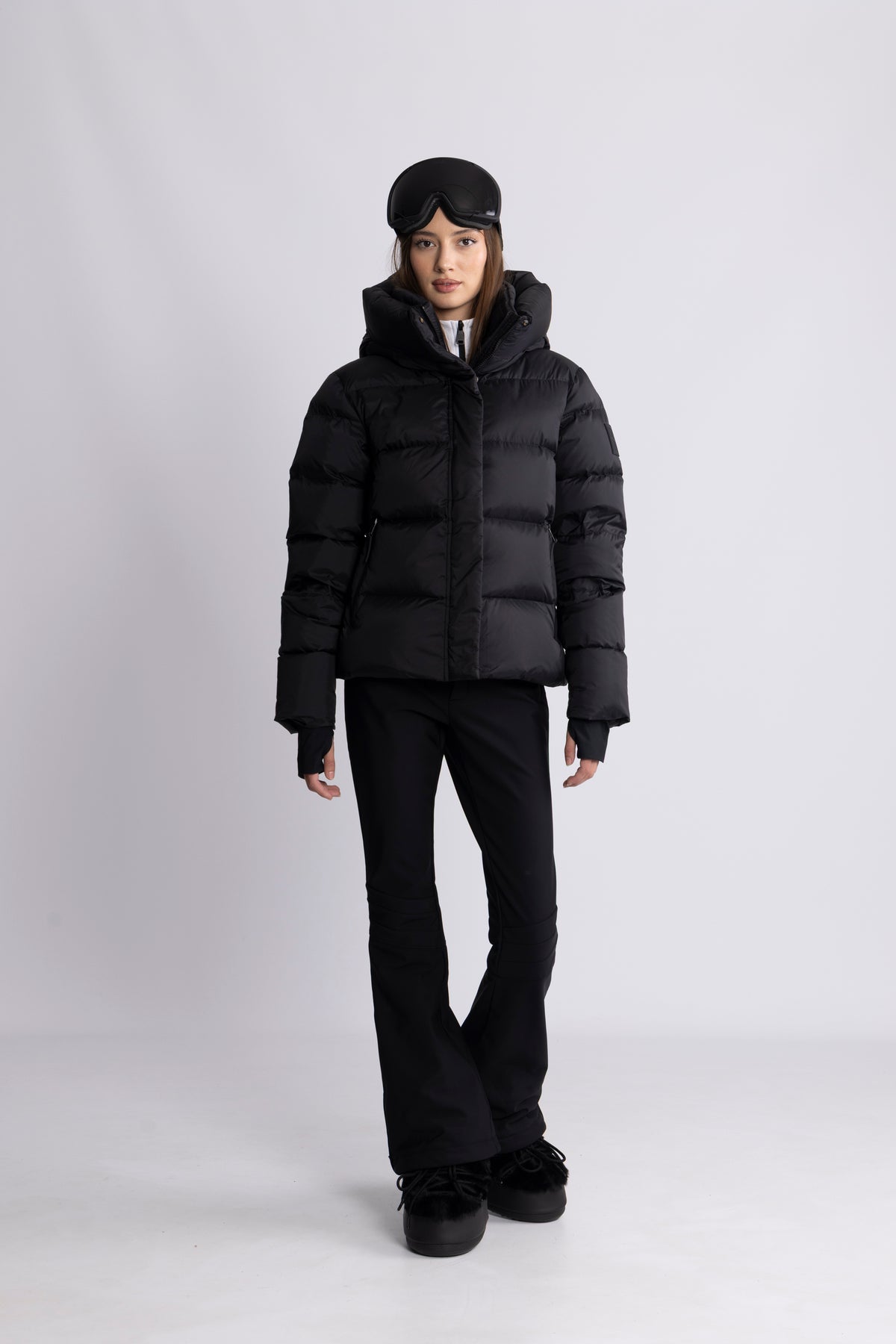 Angelika Down Puffer Jacket - Black