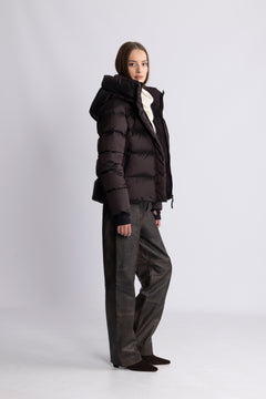 Angelika Down Jacket - Dark Brown