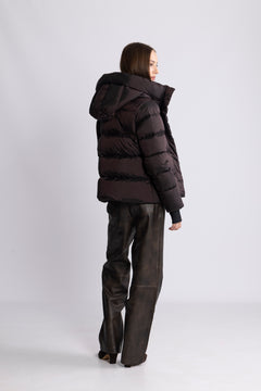 Angelika Down Jacket - Dark Brown