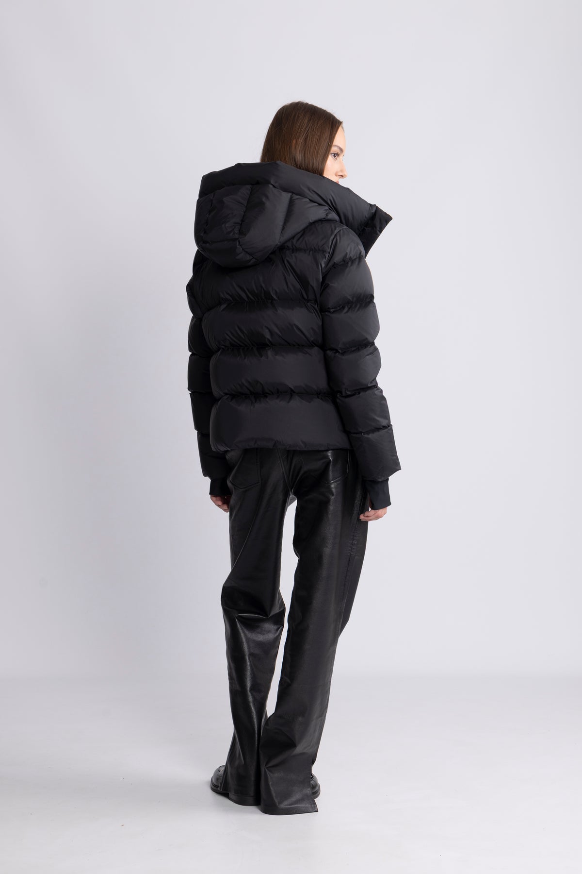Angelika Down Puffer Jacket - Black