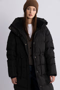 Sophie Long Down Coat - Black