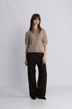 Yasnimo SS Knit Pullover - Pelican Melange