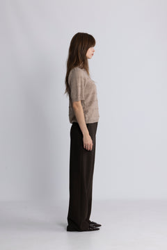 Yasnimo SS Knit Pullover - Pelican Melange