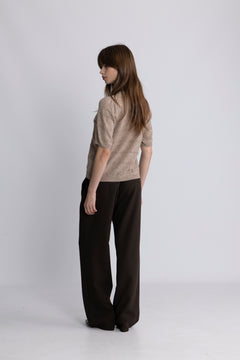 Yasnimo SS Knit Pullover - Pelican Melange