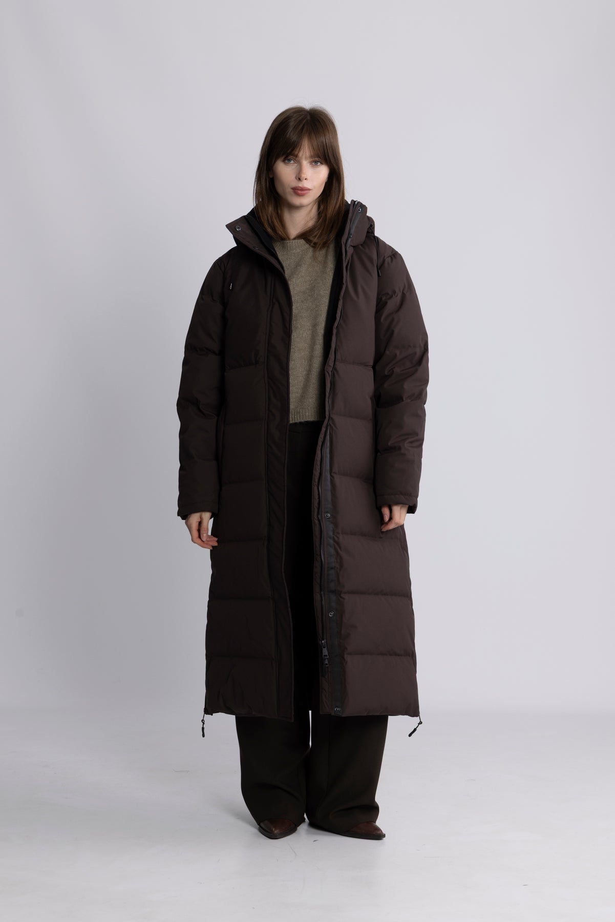 Ida Down Coat - Black Coffee
