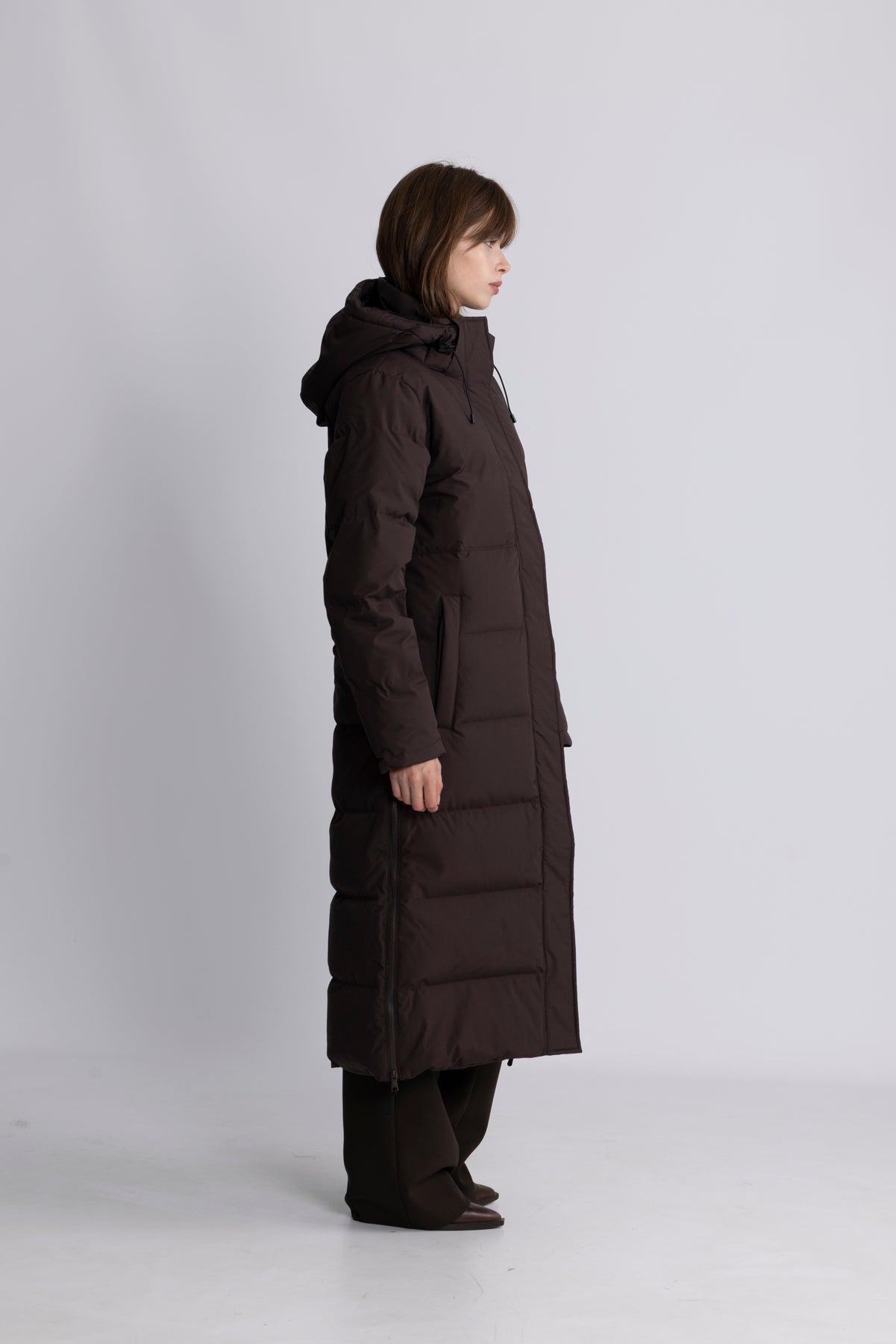 Ida Down Coat - Black Coffee