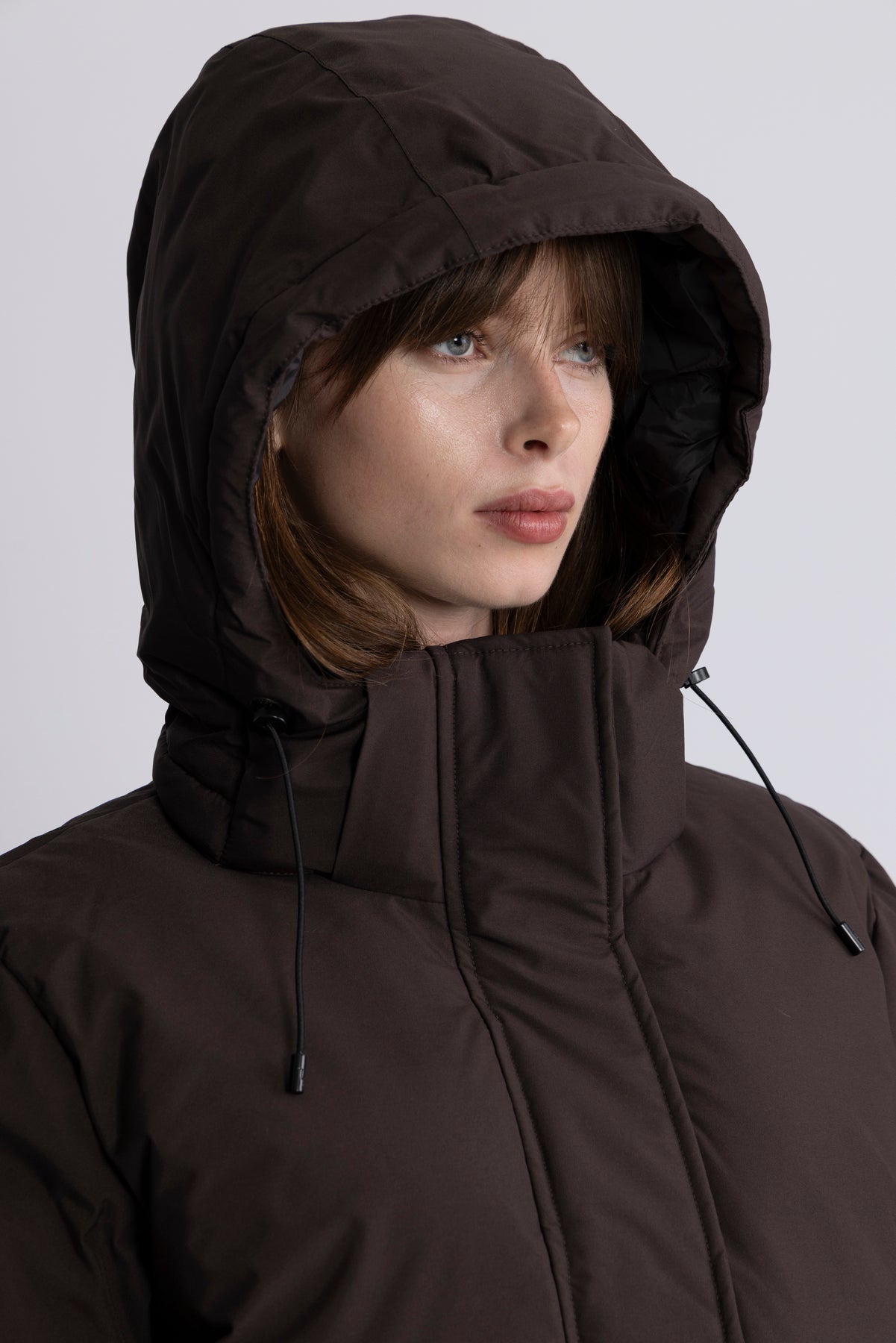 Ida Down Coat - Black Coffee