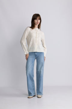 Yaspino Ls Knit Cardigan - Birch