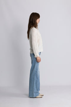 Yaspino Ls Knit Cardigan - Birch