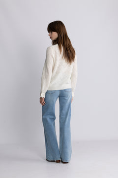 Yaspino Ls Knit Cardigan - Birch