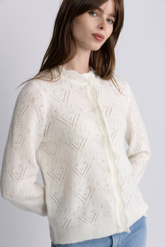 Yaspino Ls Knit Cardigan - Birch