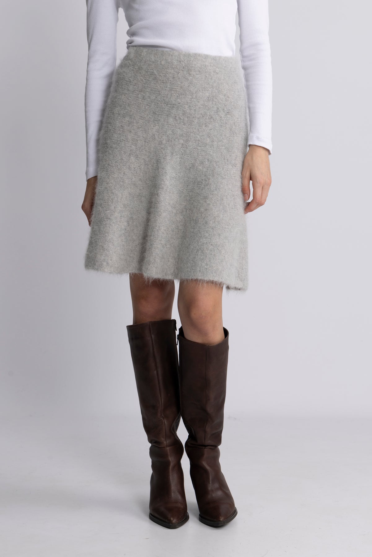 Sajeanne Skirt - Light Grey Mel.