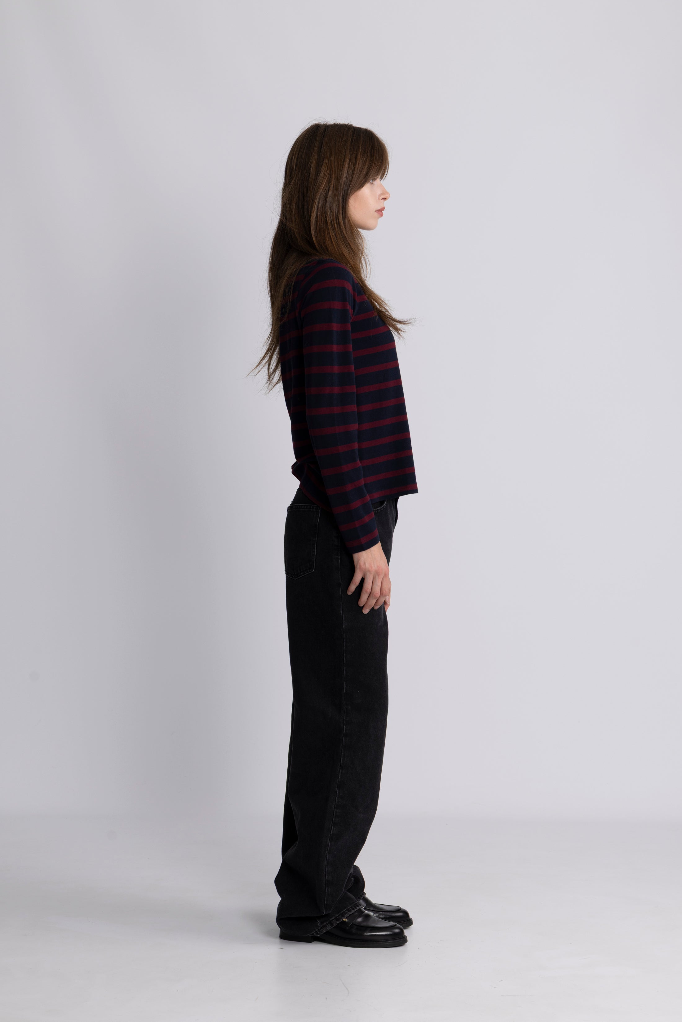 Reg Breton Striped Ls Pique Polo - Evening Blue