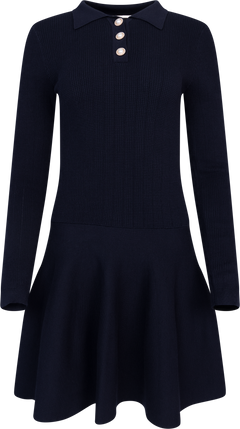 Aslaug Knit Mini Dress - Navy
