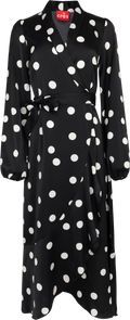 Lara Dress - Black White Dot