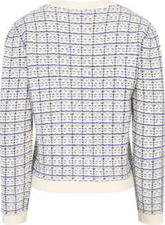 Yaslivia Ls Short Knit Cardigan - Birch Dazzling Blue