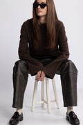 Mari Wool Sweater - Dark Brown