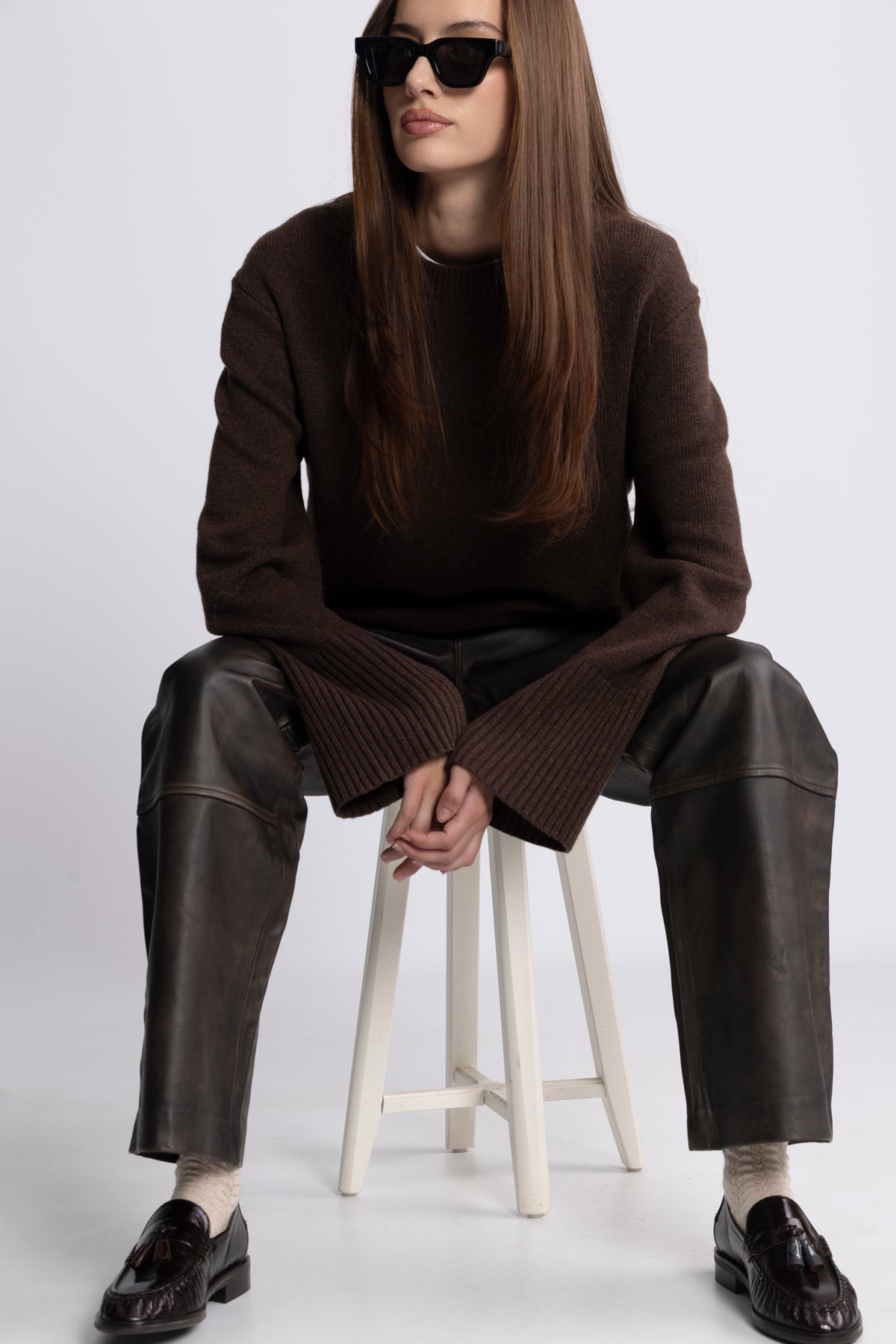 Mari Wool Sweater - Dark Brown