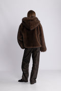 Astrid Faux Fur Jacket - Chocolate Brown