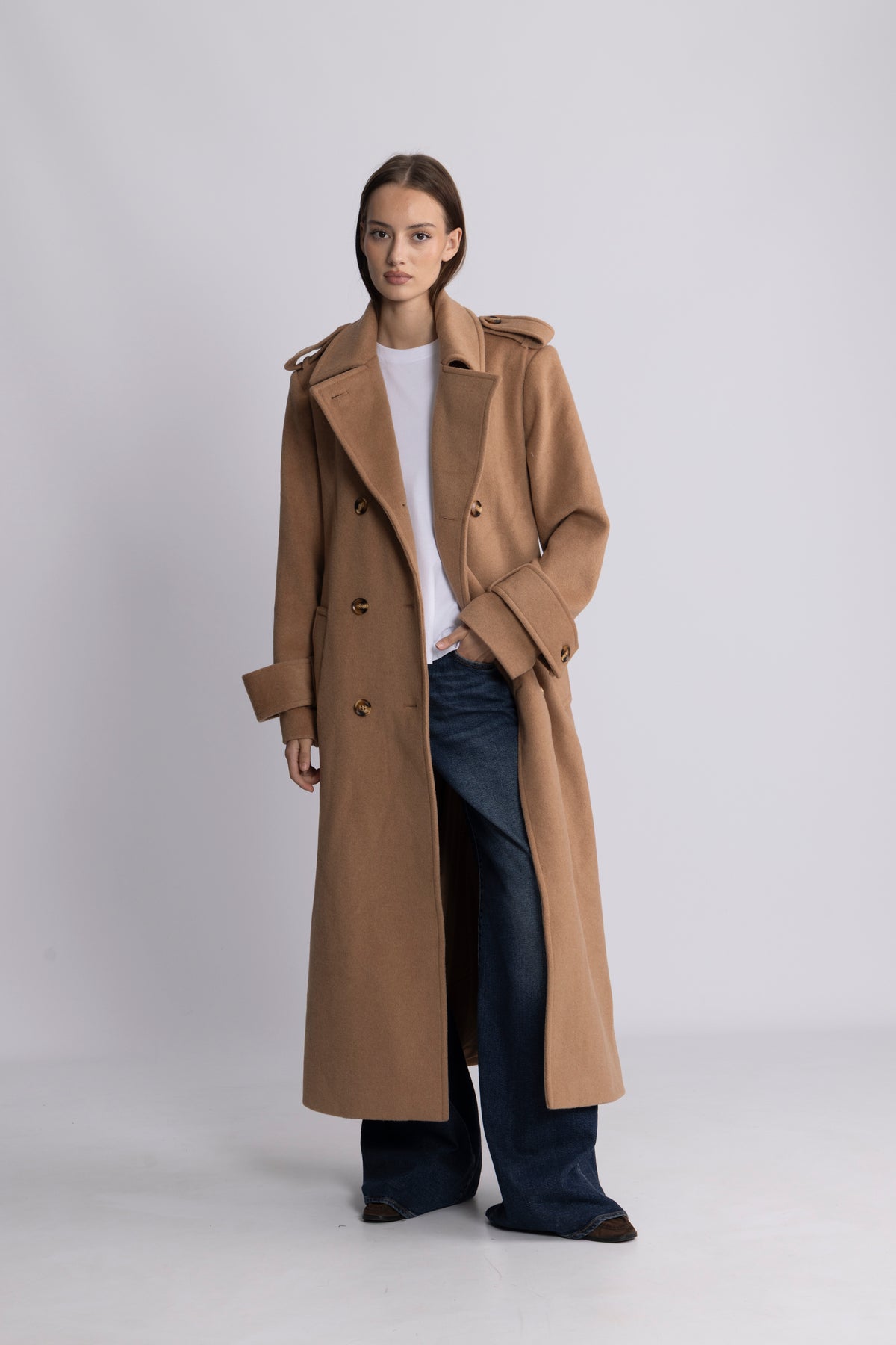Filippa Wool Maxi Coat - Camel