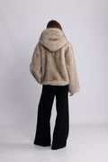 Astrid Faux Fur Jacket - Beige