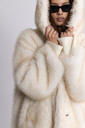 Astrid Faux Fur Coat - Creme