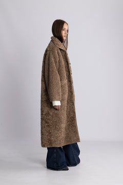 Ingrid Faux Shearling Coat - Camel