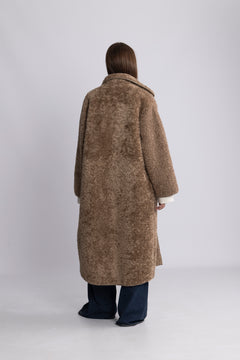 Ingrid Faux Shearling Coat - Camel