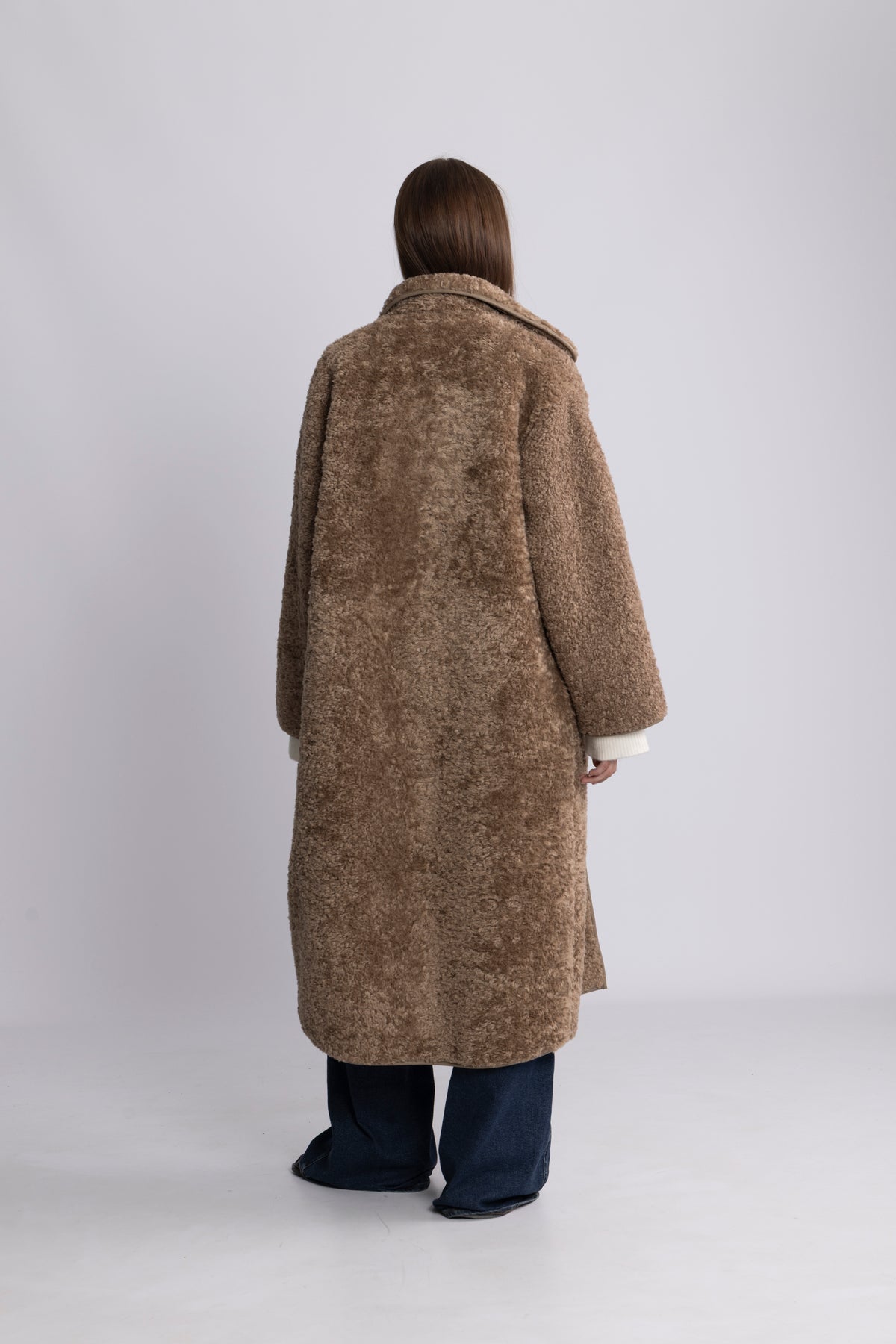 Ingrid Faux Shearling Coat - Camel