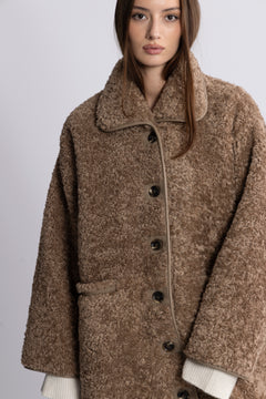 Ingrid Faux Shearling Coat - Camel